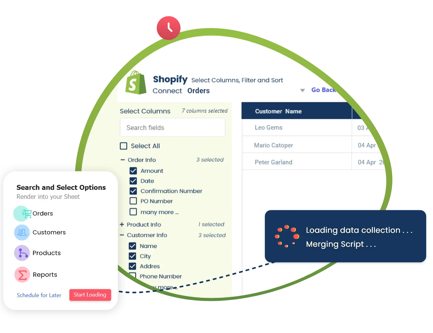 Connect Shopify with Google Sheets and MS-Excel